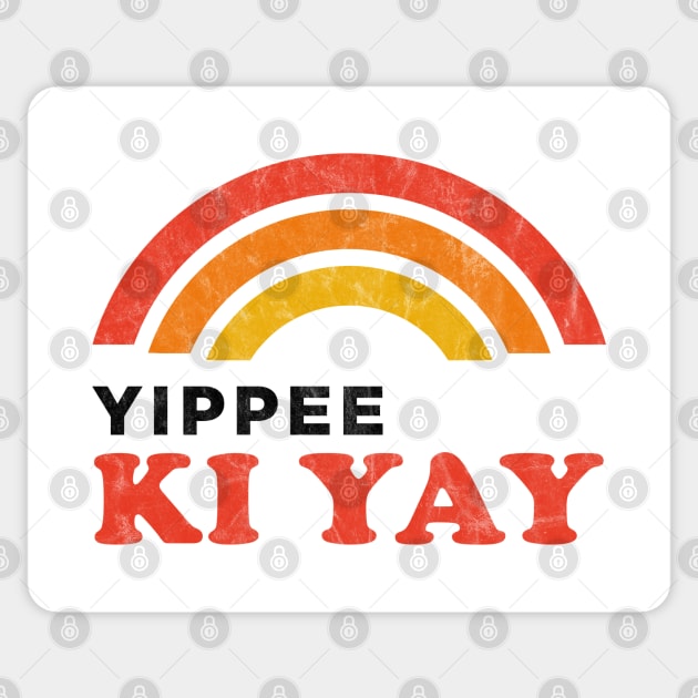 Bruce Willis Yippee Ki Yay Rainbow Sticker by karutees